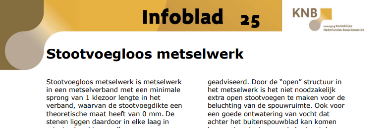 Stootvoegloos metselwerk