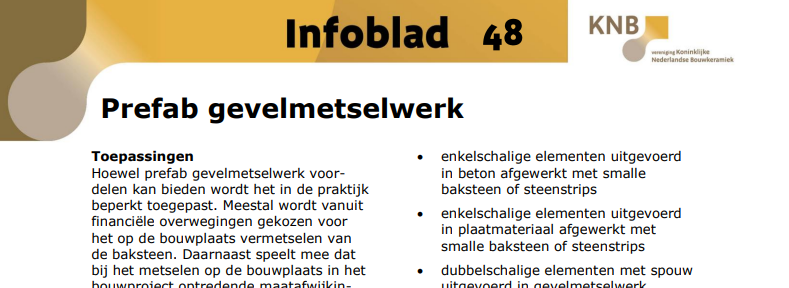 Prefab gevelmetselwerk
